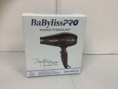 Babyliss Pro Hair Dryer, Missing a nozzle, Powers Up, E-Commerce Return,