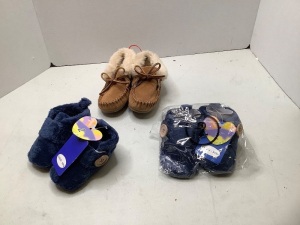 Lot of (3) Infant Booties, 9 Months, & 6-12 Months, Ecommerce Return