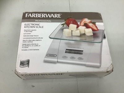 Farberware Electronic Digital Scale, Powers up, E-Commerce Return