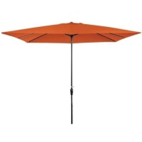 8x11ft Rectangular Patio Umbrella w/ Easy Crank, UV-Resistant Fabric, &nbsp;Appears New