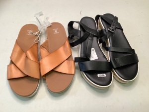 Lot of (2) Women's Sandals, Size 8 & 9.5, Ecommerce Return