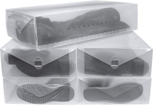 Greenco Clear Foldable Boot Storage Boxes-5 Pack. Appear New. E- Commerce Return