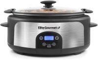 Elite Gourmet&nbsp;Slow Cooker with Adjustable Temp. 6 QT. Appears New. Untested.
