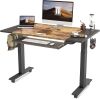 FEZIBO Dual Motor Height Adjustable Electric Standing Desk with Keyboard Tray, 48 x 24 Inch 