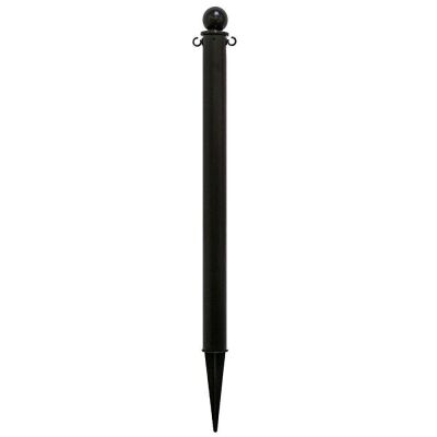 Mr. Chain Deluxe Ground Pole, Black, 2.5-Inch Diameter x 35-Inch Height, Pack of 6