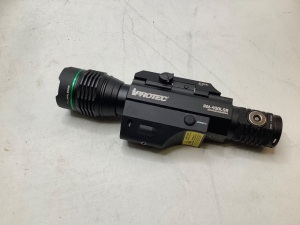 Iprotec Rechargable RM 400LSR Rail-Mount 400 Lumen Green Firearm Light & Sightable Red Laser, Ecommerce Return