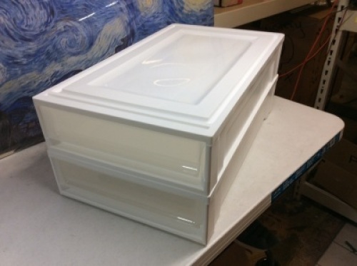 Plastic Storage Container with 2 Drawers. New With Cosmetic Damage.&nbsp;