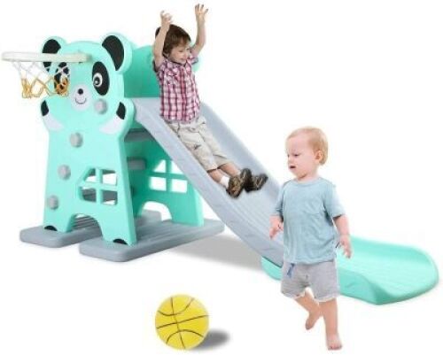 Kids Slide with Basketball Hoop