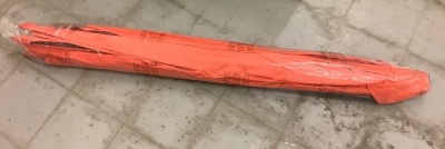 Rectangle Patio Umbrella, Orange, Appears New