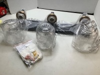 Lot of (2) Black Modern Bathroom Vanity Light Fixtures, Appear New