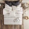 Ink+Ivy Cotton Jacquard Comforter Mini Set Full/Queen. Appears New