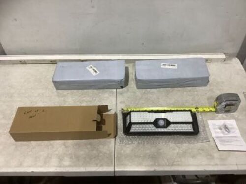 Lot of (3) 136LED Solar Motion Sensor LED Security Lights
