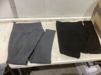Lot of Leggings (5) Dark Grey, Medium (14) Black, Medium (9) Black, Large