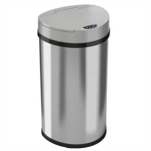 iTouchless 13-gallon Semi-Round Extra-Wide Automatic Sensor Touchless Trash Can. Untested. Appears Unused
