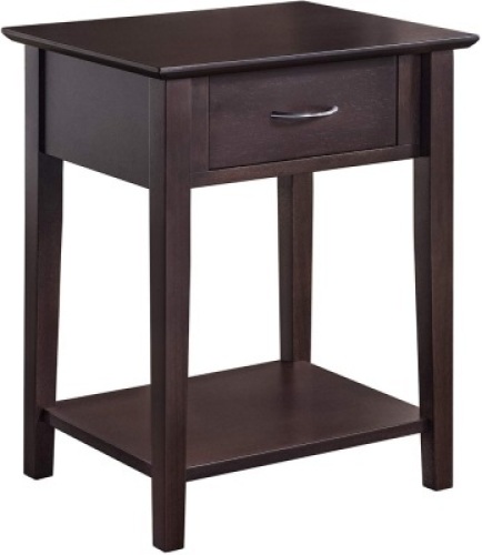 2L Lifestyle Holmes Night Stand with Drawer, Brown. Appears New