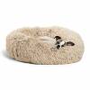 Shag Fuax Fur Donut Cuddler Dog Bed, 23" x 23" x 7". Appears New
