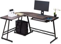 Classic L-Shaped Computer Gaming Desk with CPU Stand&nbsp;