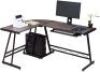 Classic L-Shaped Computer Gaming Desk with CPU Stand&nbsp;