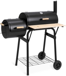 BBQ Grill Charcoal Barbecue Cooker w/ Smoker