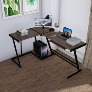 Odema L-Shaped Reversible Computer Workstation Gaming Desk 