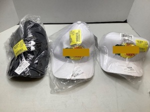 Lot of (3) Assorted Hats, Appears New