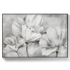 Lamplig Large Framed Black White Flower Canvas Wall Art, 47.2 x 31.5 Inches