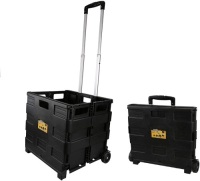 Olympia Tools Grand Pack-N-Roll Portable Tools Carrier with Telescopic Handle, 80 Lb. Load Capacity, Black. E-Commerce Return