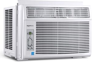 Amazon Basics Window-Mounted Air Conditioner with Remote, Cools 250 Square Feet, 6000 BTU