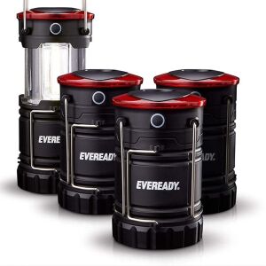 Eveready Collapsible LED Camping Lanterns, 4 Pack 