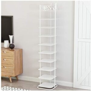 IBEQUEM 10 Tier Narrow Metal Shoe Rack Organizer 