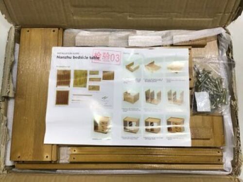 Mini Bamboo Nightstand Side Table&nbsp;with 3 Drawers