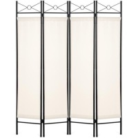 4-Panel Folding Privacy Screen Room Divider Decoration Accent, 6ft. Appears New