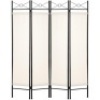4-Panel Folding Privacy Screen Room Divider Decoration Accent, 6ft. Appears New