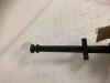 Curtain Rod w/ Clear Finials, Appears New