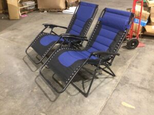 Set of 2 Zero Gravity Patio Chairs 