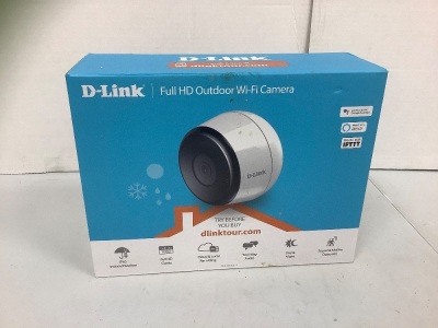 D-Link Full HD Outdoor WiFi Camera, Powers Up, E-Commerce Return