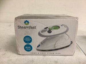 Steamfast Small Steam Iron, Powers Up, E-Commerce Return