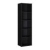 5-Shelf, 59 Inch Black Bookcase. Appears New