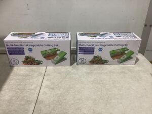 Lot of (2) Multi-Functional Vegetable Cutting Sets