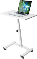 Seville Classics 23.6" Solid-Top- Height Adjustable- Mobile Laptop Desk Cart In White. Appears New/ Never Opened.&nbsp;