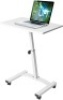 Seville Classics 23.6" Solid-Top- Height Adjustable- Mobile Laptop Desk Cart In White. Appears New/ Never Opened.&nbsp;