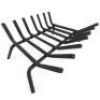 30-inch 2-in-1 Solid Steel Heavy Duty Fireplace Grate Log Burning Rack w/ Ash Catcher Tray