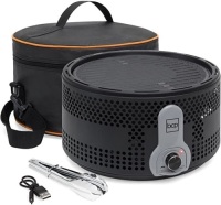 Best Choice Products 16in Portable Electric Tabletop Charcoal BBQ Grill for Indoor and Outdoor Cooking w/Travel Bag. Appears New