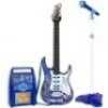 Best Choice Products Kids Electric Musical Guitar Toy Play Set w/ 6 Demo Songs, Whammy Bar, Microphone, Amp, AUX - Blue. Appears New