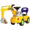 Kids Excavator Ride-On, Foot-to-Floor Construction Toy Truck w/ Garden Set