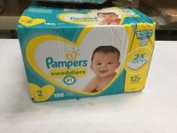 Pampers Swaddlers&nbsp;Diapers Size 2, 186 Count