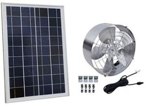 ECO-WORTHY 12" Solar Power Attic Gable Fan 3000 CFM + 25W Portable Solar Panel