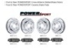 Fit 2006-2011 Honda Civic Front & Rear PSport Drill Slot Brake Rotors+Ceramic Pads