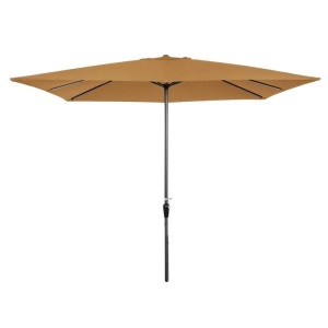 8x11ft Rectangular Patio Umbrella w/ Easy Crank, UV-Resistant Fabric