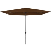 8x11ft Rectangular Patio Umbrella w/ Easy Crank, UV-Resistant Fabric